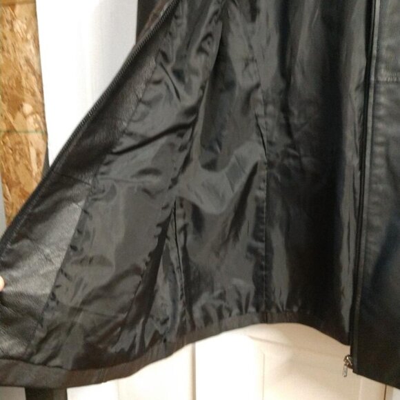 Black Leather Jacqueline Ferrar Jacket Size Large - Picture 3 of 10